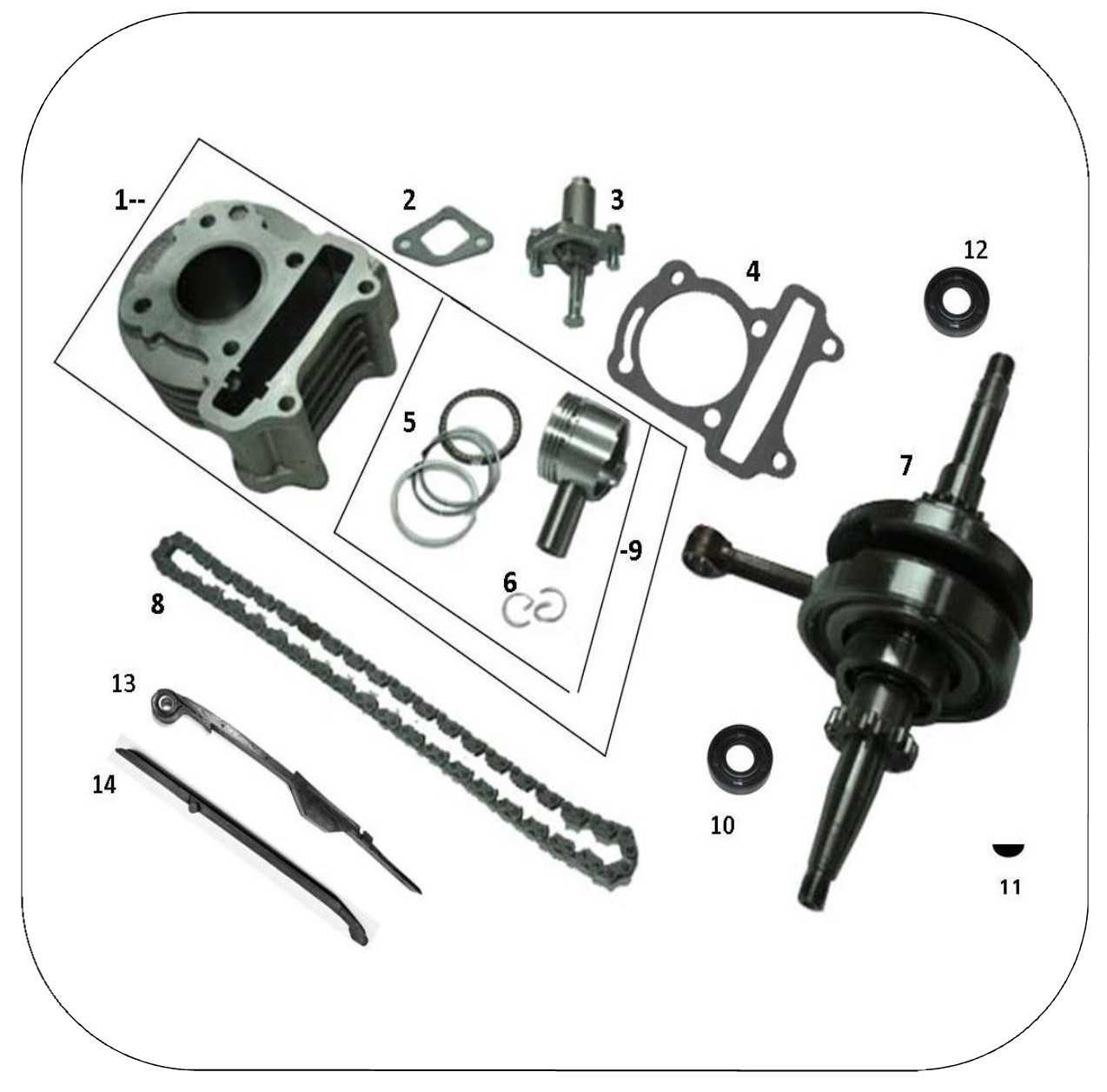 110cc chinese atv parts diagram