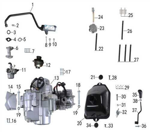 110cc chinese atv parts diagram