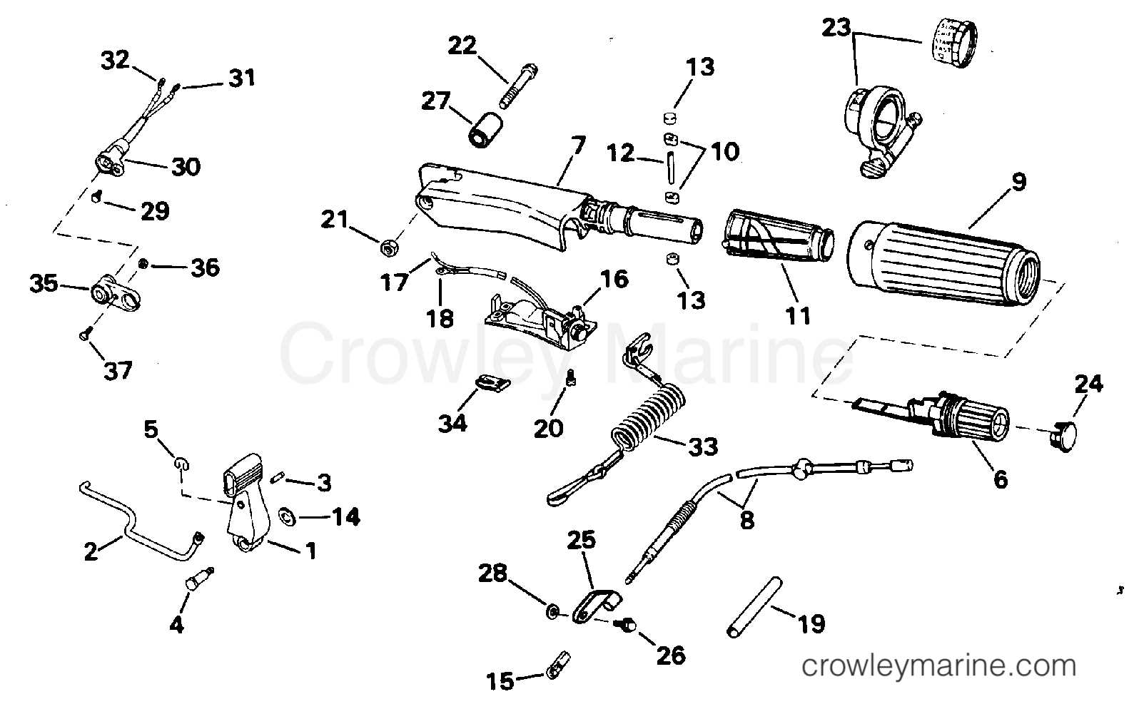 15 hp johnson outboard parts diagram