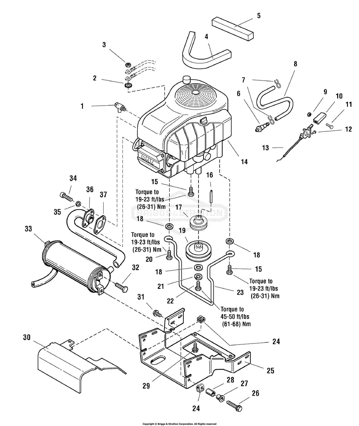 18 hp briggs and stratton parts diagram