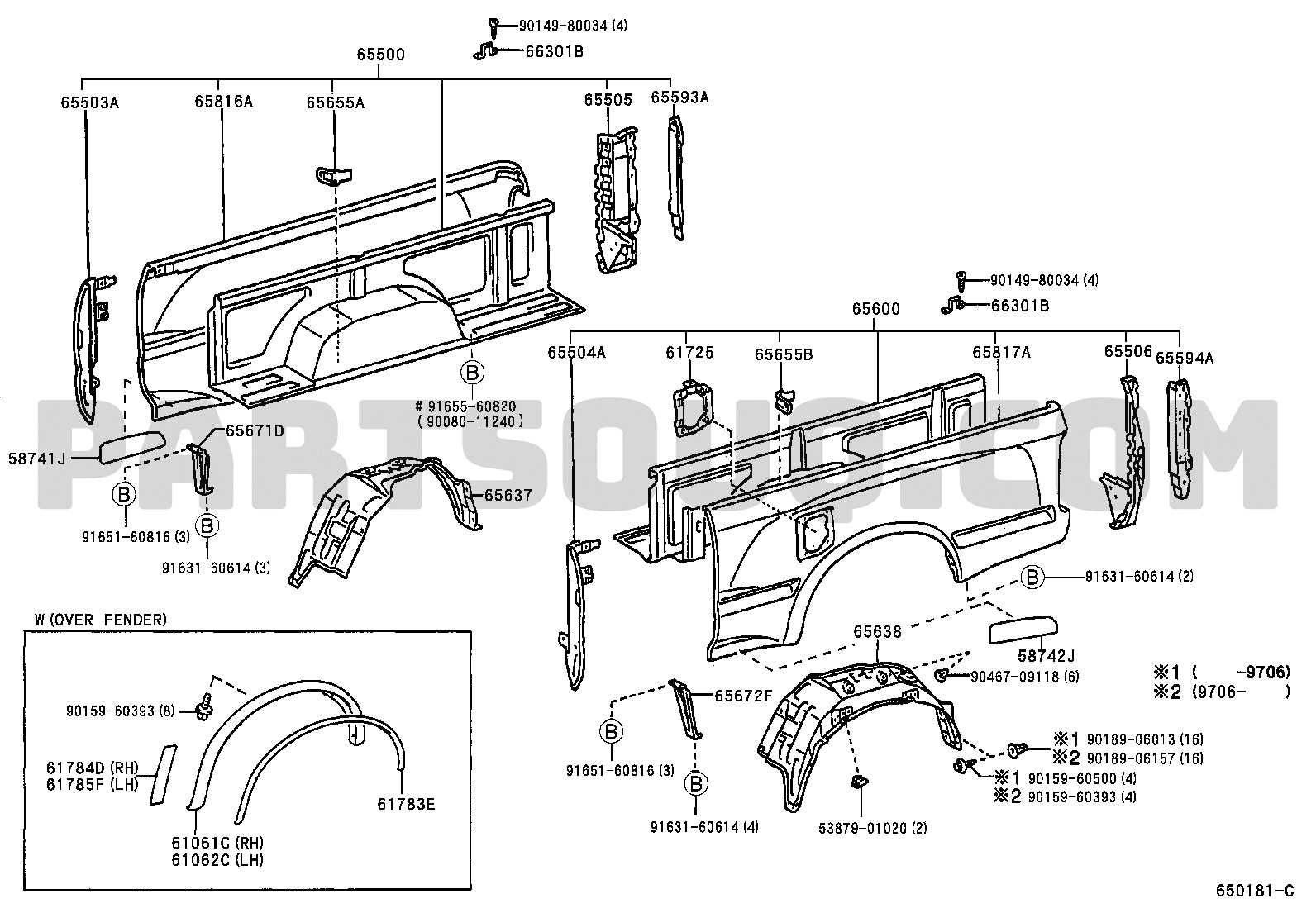 2001 toyota tacoma parts diagram