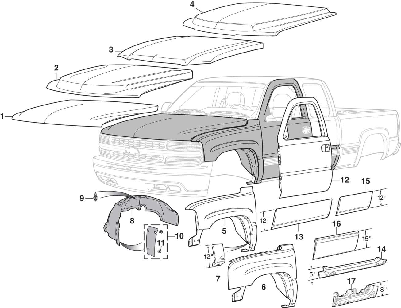 2003 chevy silverado parts diagram