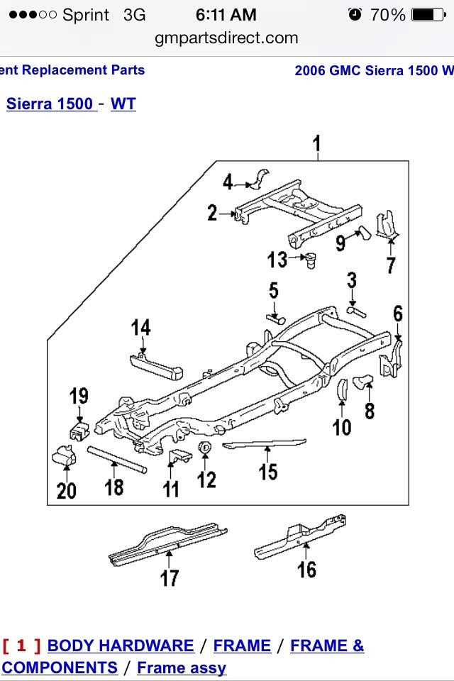 2006 chevy silverado parts diagram