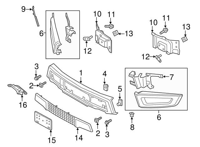 2013 ford f150 front bumper parts diagram