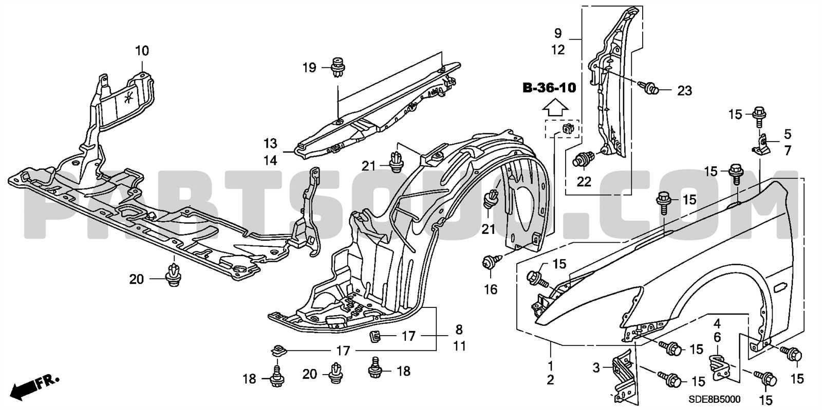 2014 honda accord parts diagram