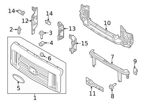 2016 ford f150 front bumper parts diagram