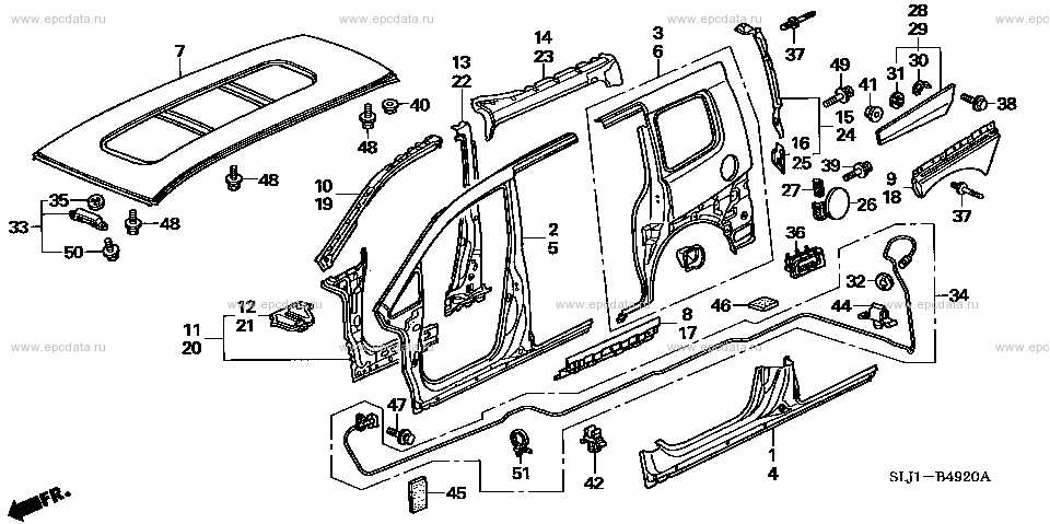 2016 honda pilot parts diagram