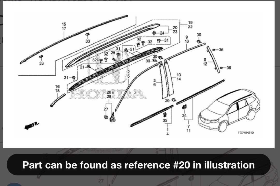 2016 honda pilot parts diagram