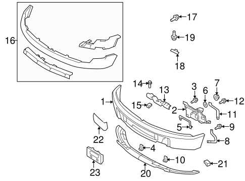 2021 ford f150 front bumper parts diagram