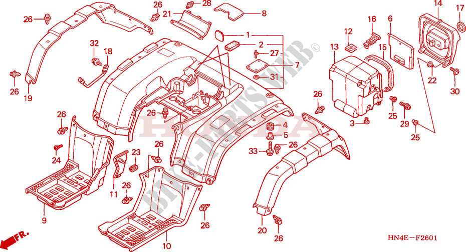 2003 honda rancher 350 parts diagram