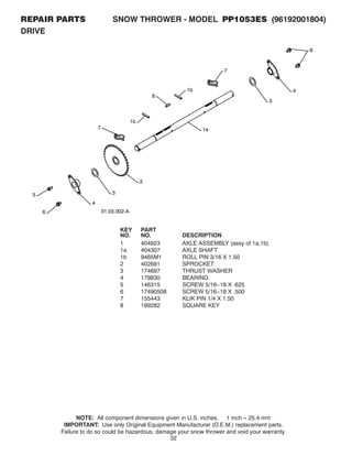 poulan pro snowblower parts diagram