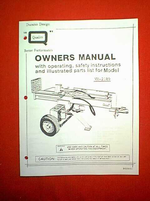 log splitter parts diagram