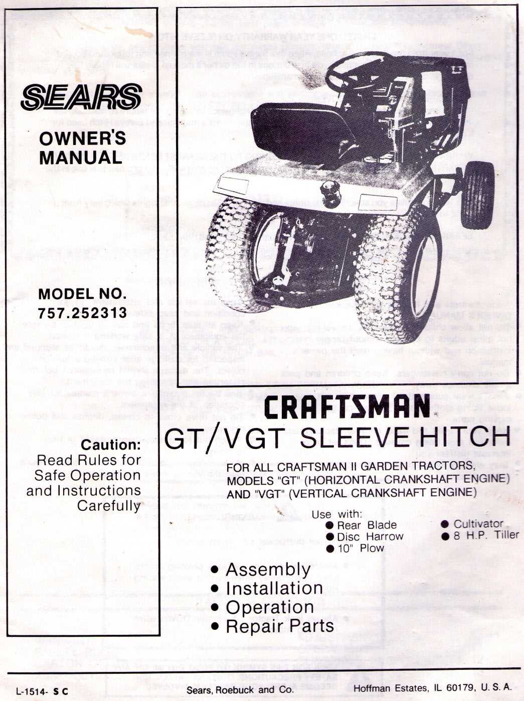 craftsman gt6000 parts diagram