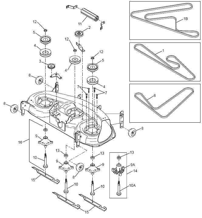 john deere 54 mower deck parts diagram