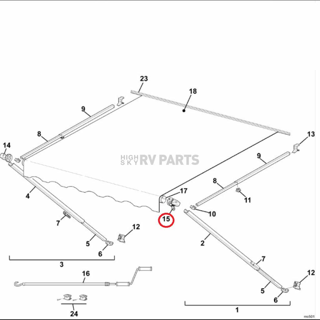 carefree awning parts diagram