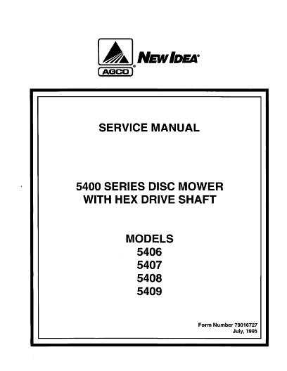 new idea 5408 disc mower parts diagram