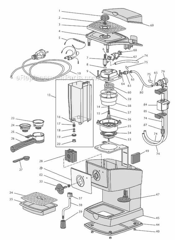 espresso machine diagrams parts