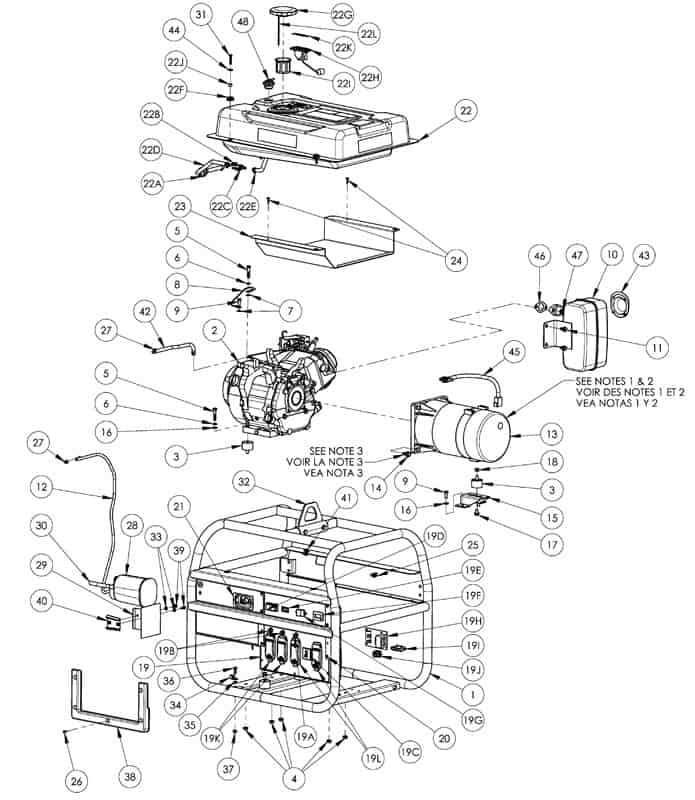 ryobi generator parts diagram