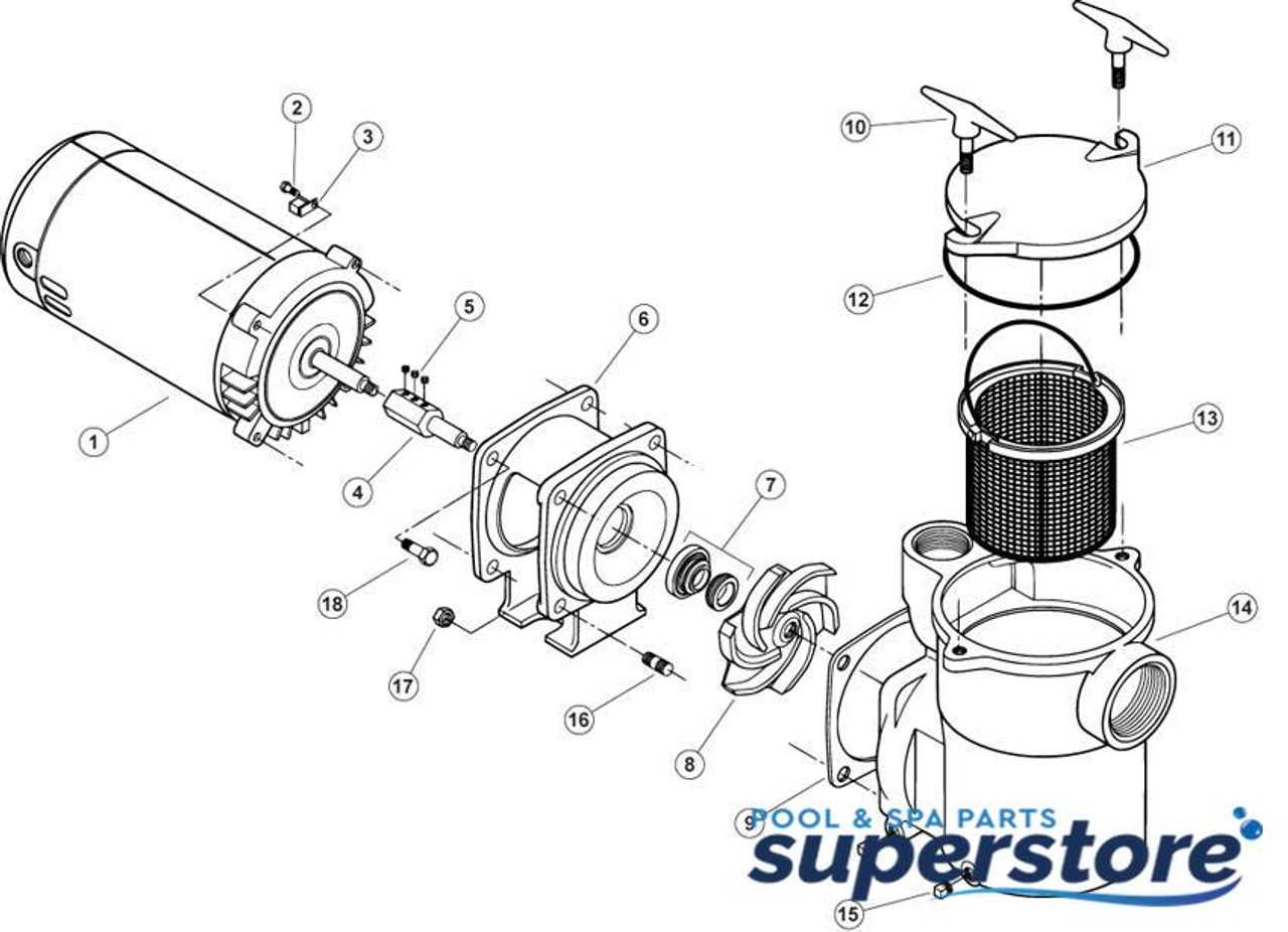 sta rite pump parts diagram