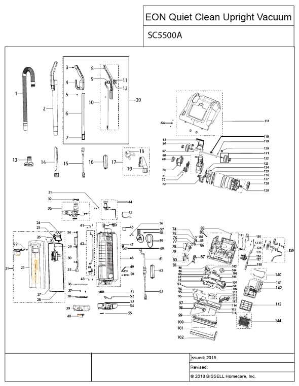 sanitaire vacuum parts diagram