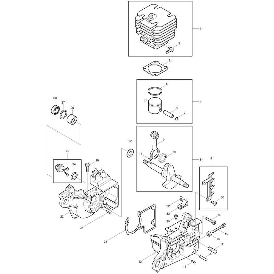 husqvarna chainsaw parts diagram