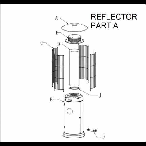 replacement patio heater parts diagram