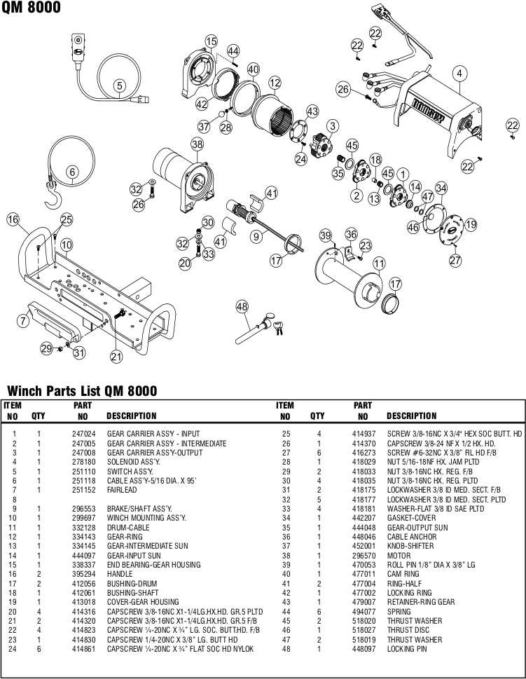 badlands winch parts diagram