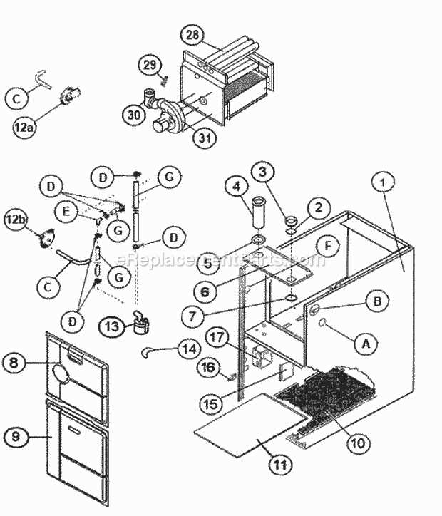 diagram of furnace parts