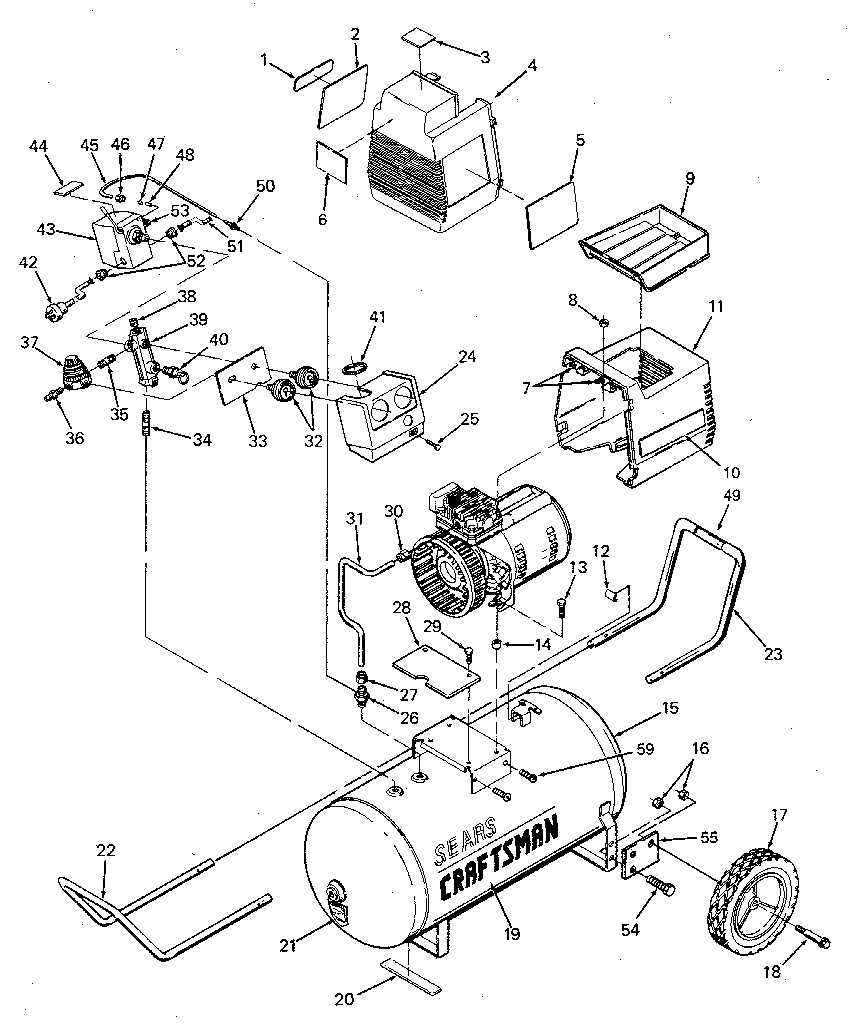 craftsman air compressor parts diagram