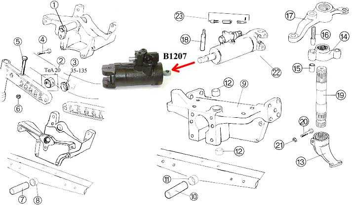 massey ferguson steering parts diagram