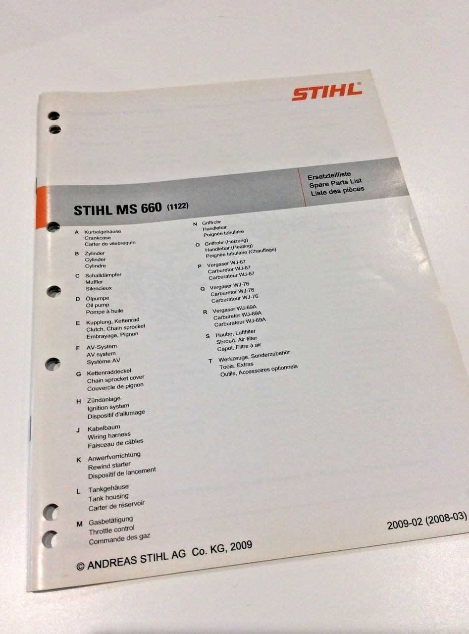 stihl ms 660 parts diagram