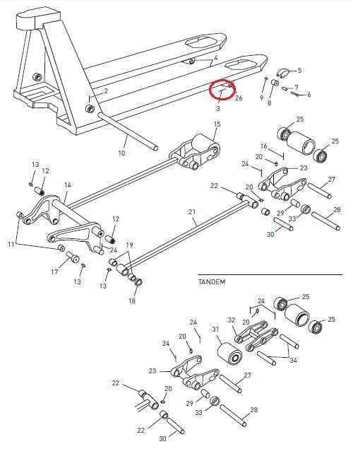 crown pallet jack parts diagram