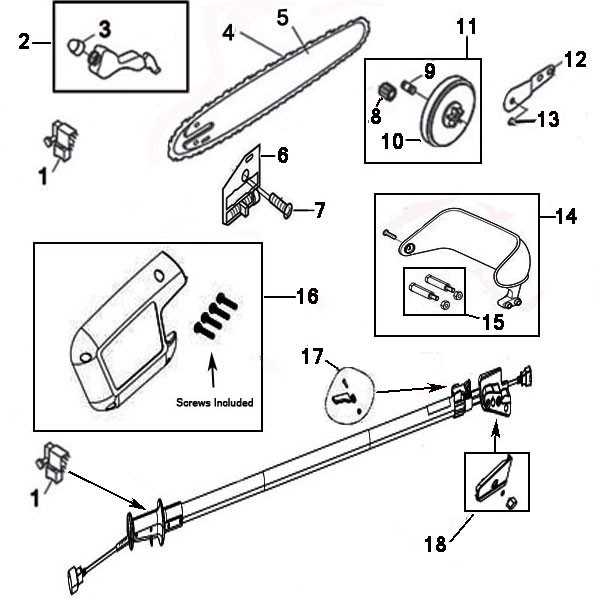 stihl pole saw parts diagram