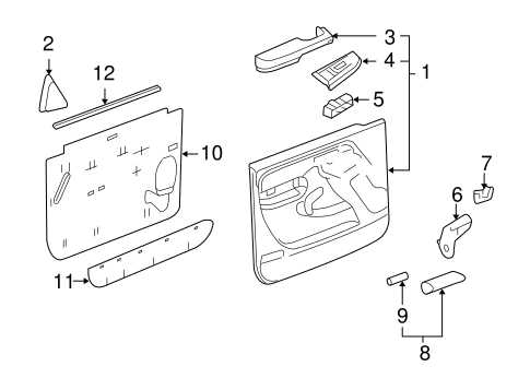 chevy silverado door parts diagram