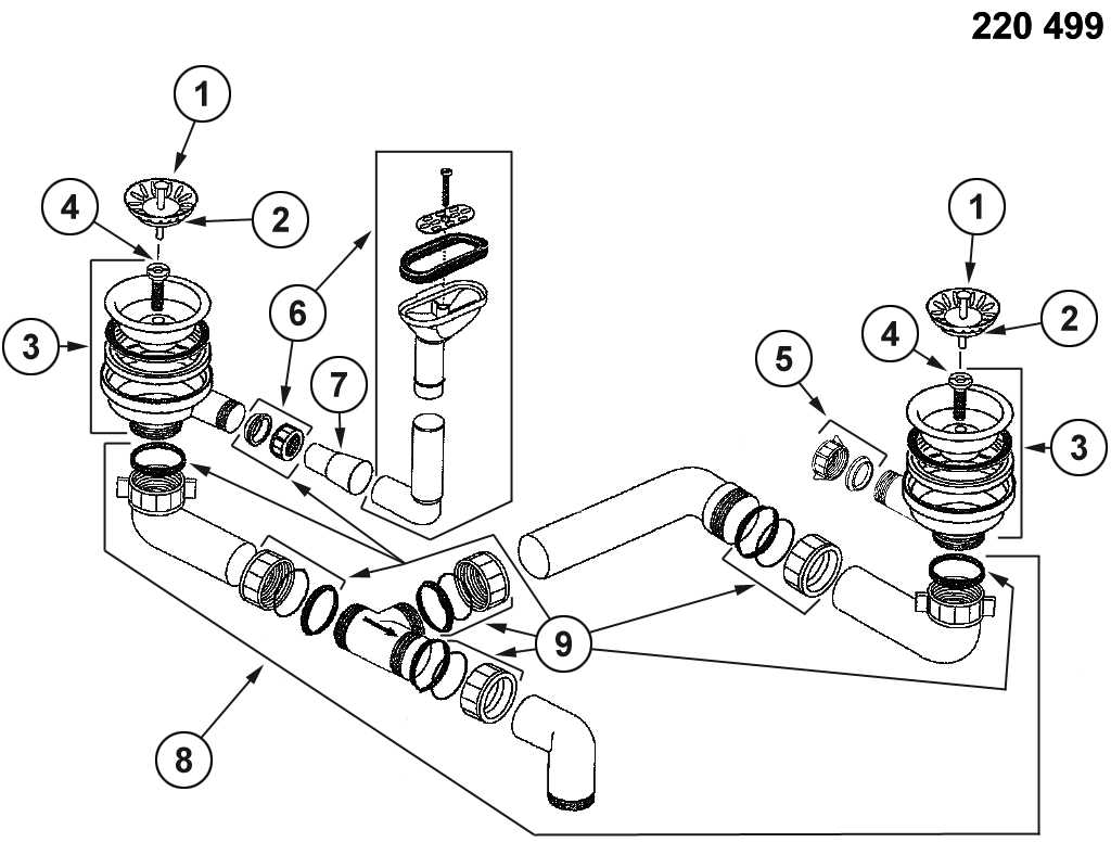 pop up drain parts diagram