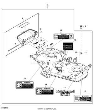 john deere 54d auto connect mower deck parts diagram