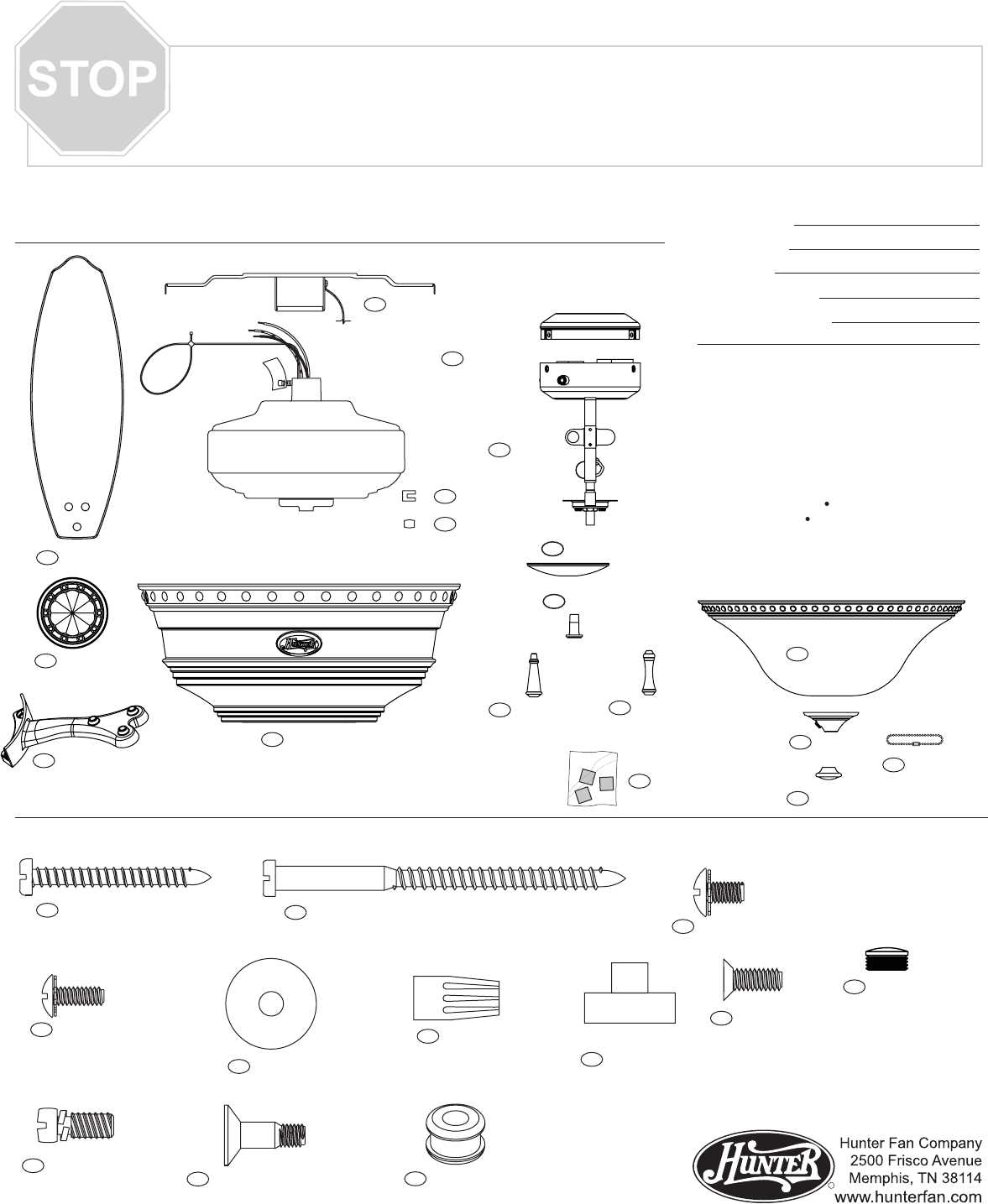 ceiling fan parts diagram