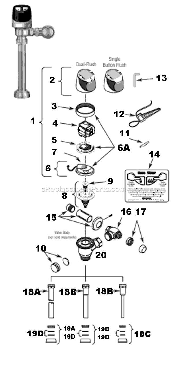 sloan flushmate parts diagram