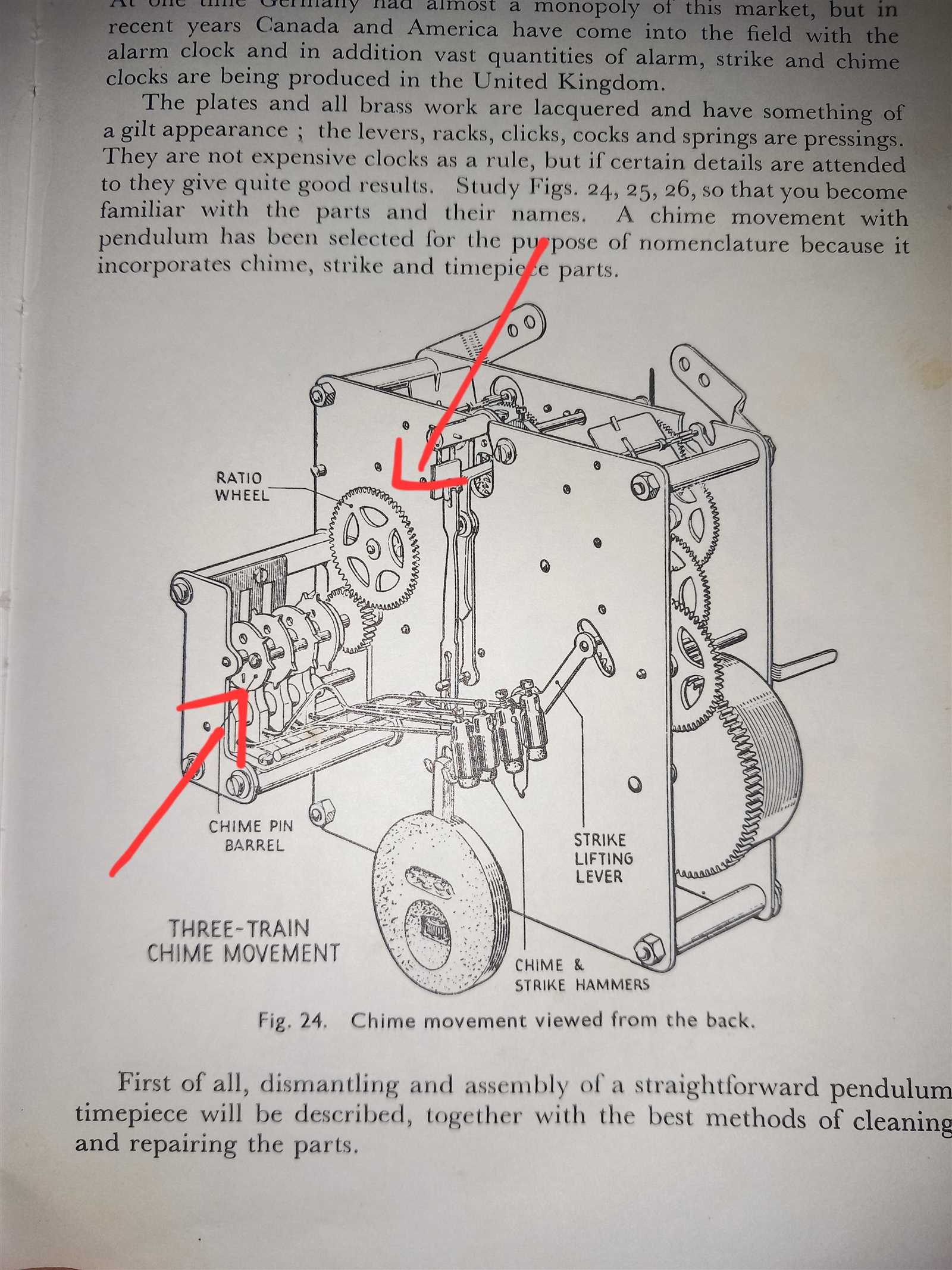 pendulum clock parts diagram