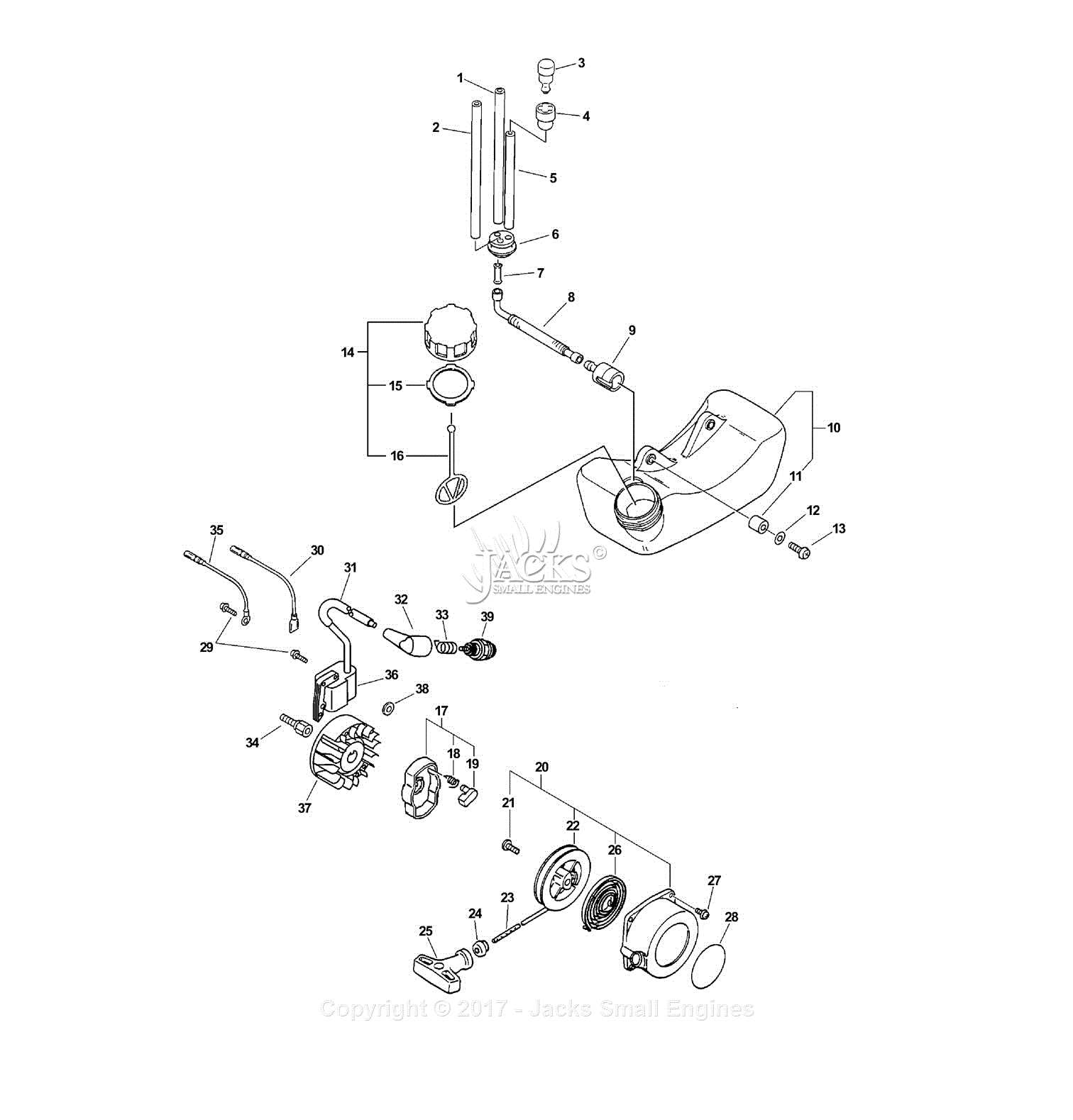 echo leaf blower parts diagram