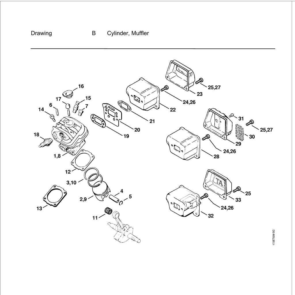 stihl ms250c parts diagram