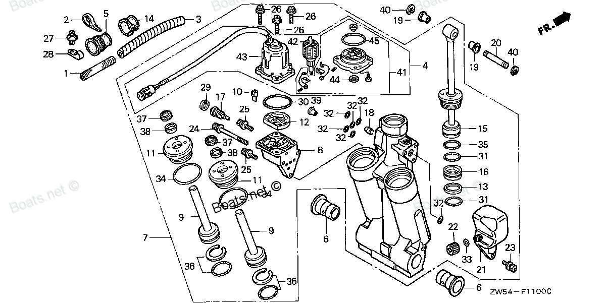 yamaha tilt and trim parts diagram