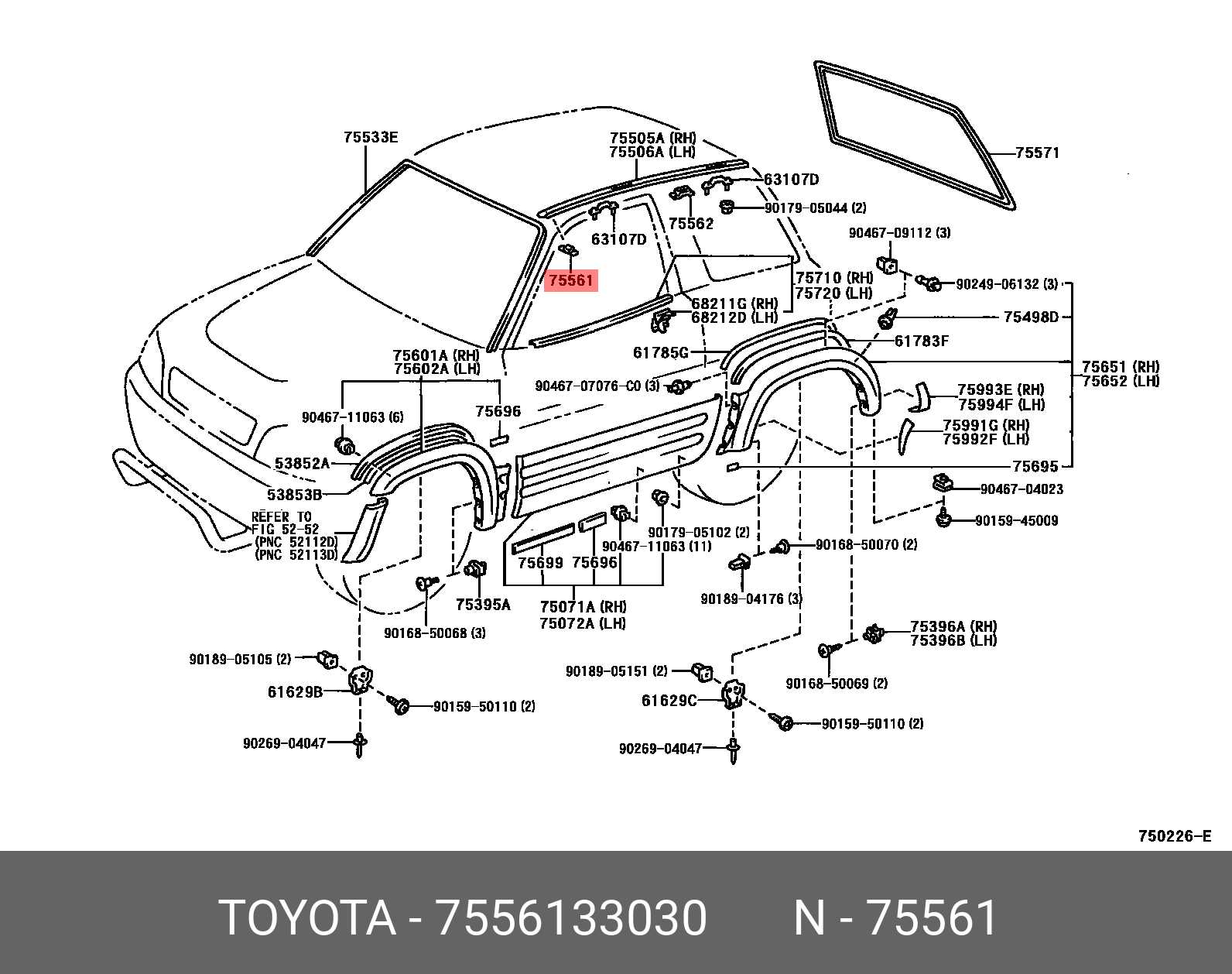 toyota rav4 body parts diagram