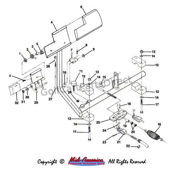 36 volt ez go golf cart parts diagram