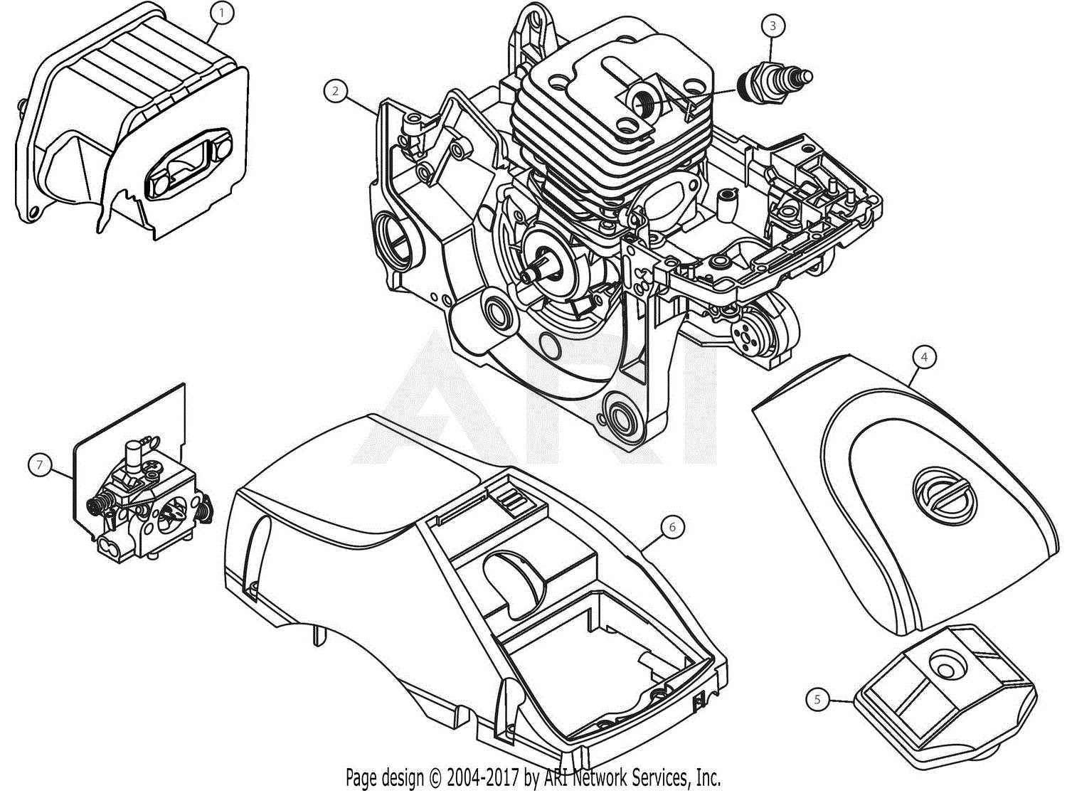 42cc craftsman chainsaw parts diagram