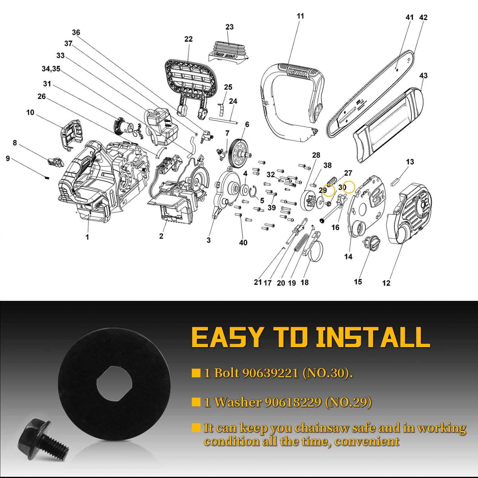 42cc craftsman chainsaw parts diagram