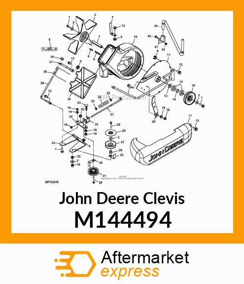 44in john deere 44 snowblower parts diagram