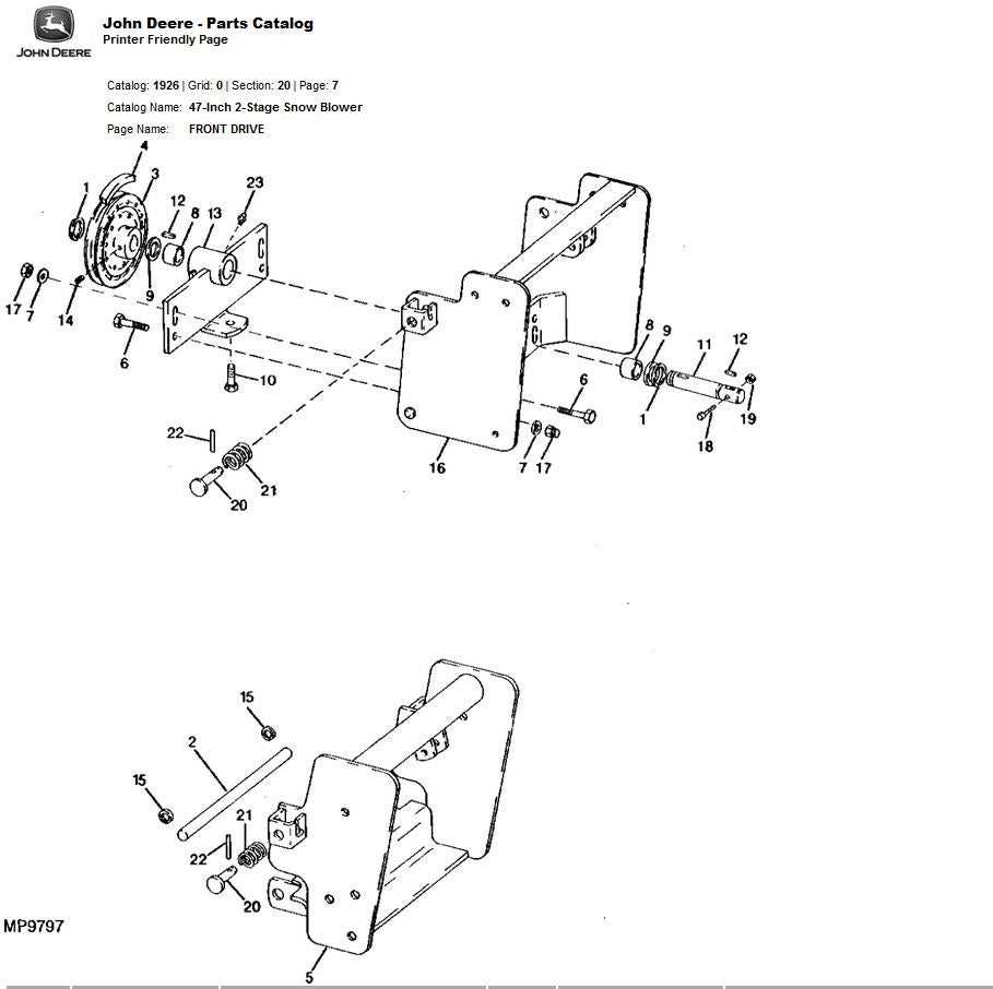 47 inch john deere 47 snowblower parts diagram