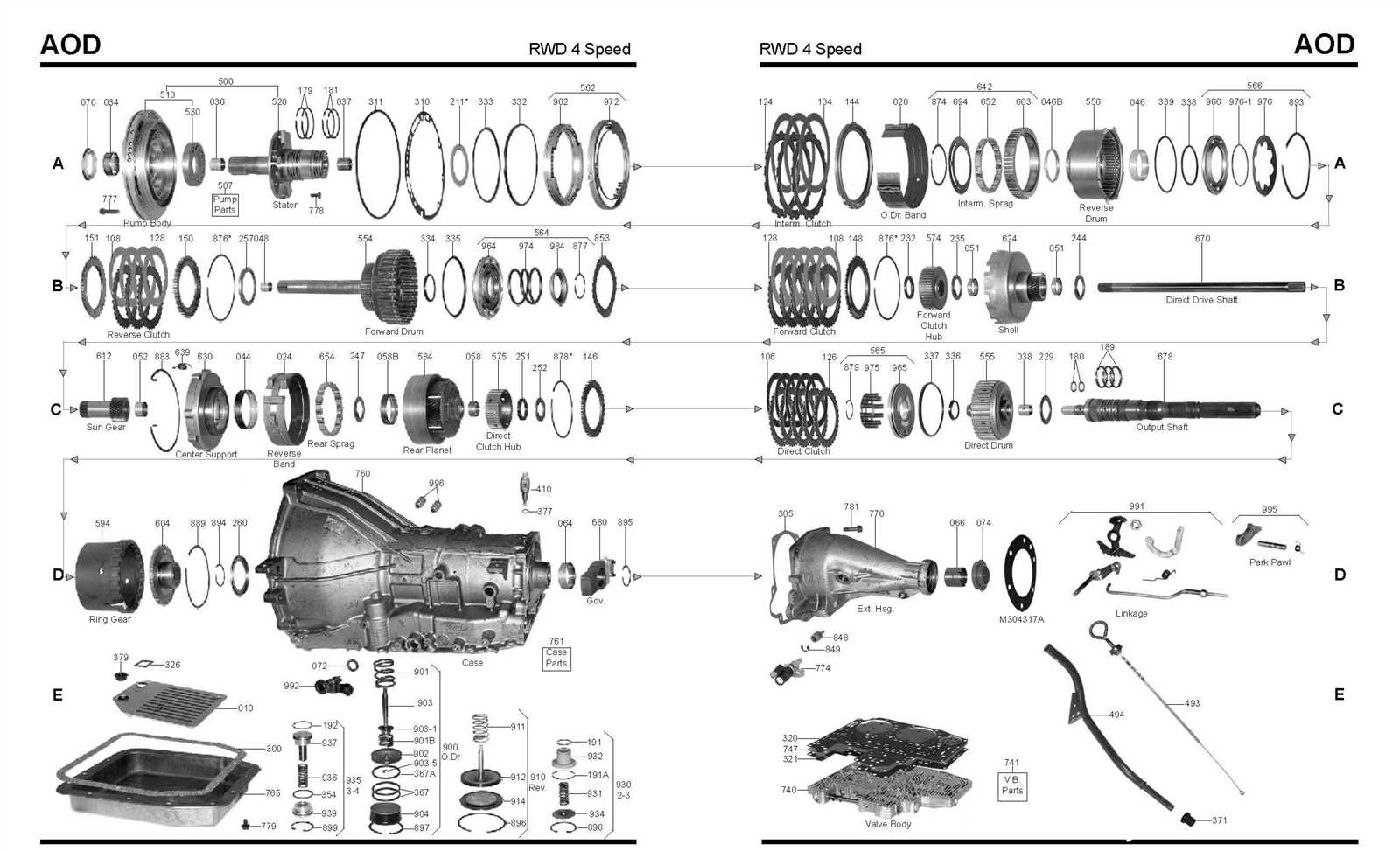 4l60e assembly 4l60e transmission parts diagram