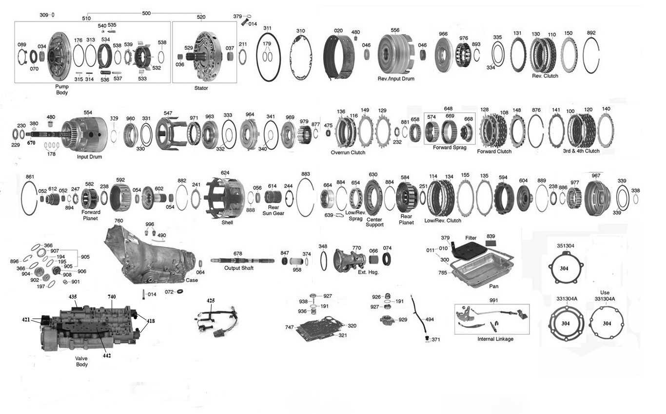 4l60e assembly 4l60e transmission parts diagram